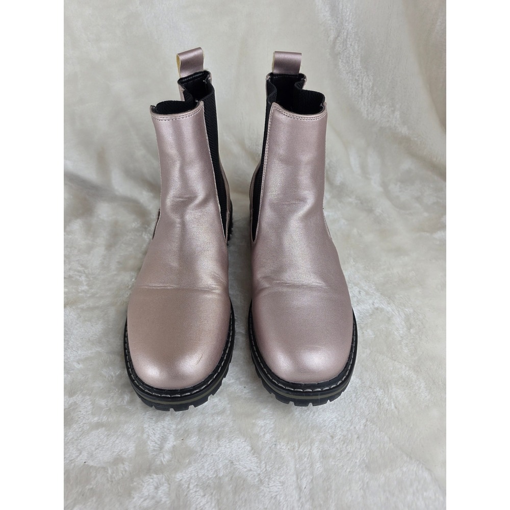 Corkys To Be Honest Metallic Rose Gold Chelsea Boots Lug Sole Size 10